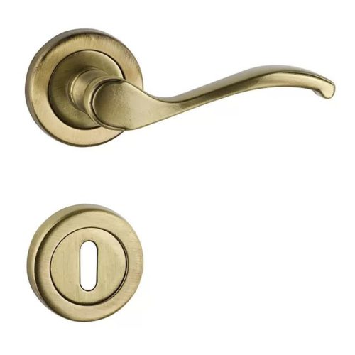 TOLEDO súrolt bronz körrozettás beltéri ajtókilincs (WC)