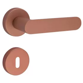   SHAPE matt vöröshéz körrozettás beltéri ajtókilincs (BB)