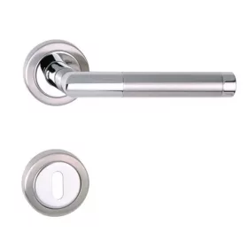 PANAMA króm-inox körrozettás beltéri ajtókilincs (BB)
