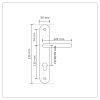 RIO alumínium F1 hosszúcímes biztonsági bejárati ajtókilincs (72 mm)