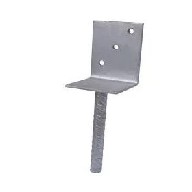 80 x 120 x 80 Oszloptartó L-forma, fényes, horganyzott