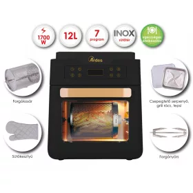 ARDES 1k3000 12 literes air fryer forrólevegős sütő