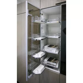   Kesseböhmer TANDEM I ARENAplus classic komplett szett, króm/hófehér, 1700 mm, 450 mm