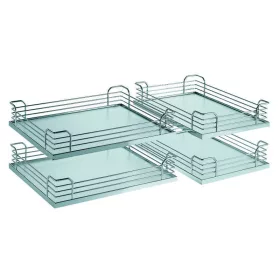   Kesseböhmer MagicCorner ARENAplus classic tálca szett, króm/hófehér, min. 450 mm