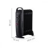 ARDES 4r07m2 mini elektromos olajradiátor 7 tagos 800w fekete