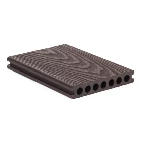 G21 kütléri burkolólap 2,5 x 14,8 x 300 cm, Dark Wood, kerek lyukakkal, WPC