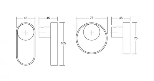 VIEFE orbit 75mm fogas, Matt fekete + Csiszolt arany ZM228, 75 (átmérő)mm