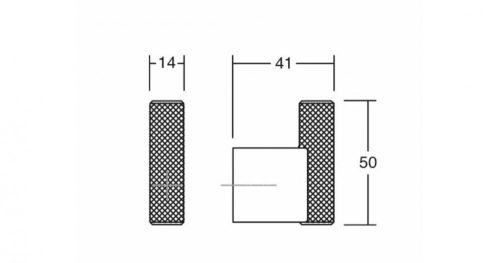 VIEFE graf alumínium fogas, Szálcsiszolt L24, 50 * 14mm