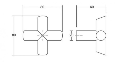 VIEFE equis fém fogas, Matt fehér ZM1, 80mm