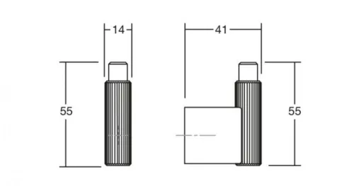 VIEFE arpa alumínium fogas, Rusztikus sárgaréz L623, 55mm