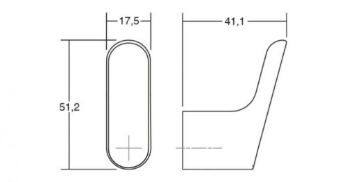 VIEFE luv fém fogas, Matt fehér ZM1, 51,2mm