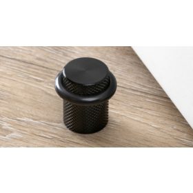   VIEFE graf alumínium ajtóütköző, Csiszolt fekete L30, 27 (átmérő)mm