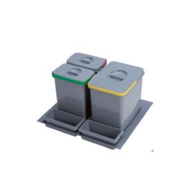   EKOTECH beépíthető hulladékgyűjtő practiko 600 - 1x12 liter+2x5 liter + 2 tartó