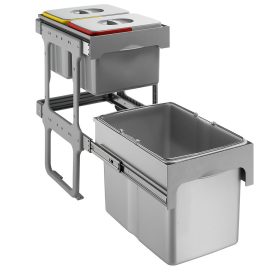   EKOTECH beépíthető hulladékgyűjtő tandem short 40 - 1x34 liter + 2x12 liter