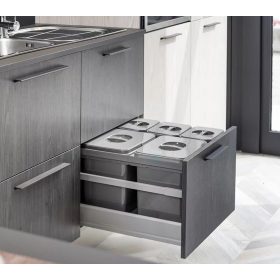   EKOTECH beépíthető hulladékgyűjtő jazz 60 - 2x15 liter+3x7 liter