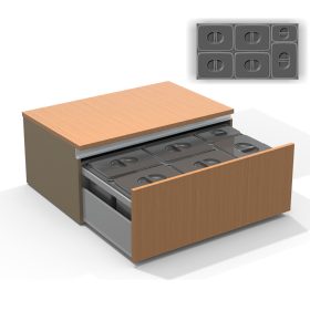   EKOTECH beépíthető hulladékgyűjtő jazz 90 - 5x15 liter+1x7 liter