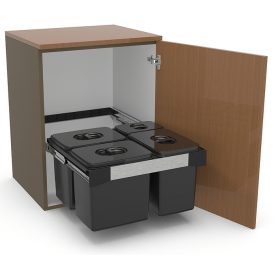   EKOTECH beépíthető hulladékgyűjtő free jazz 60 - 3x20 liter+1x7 liter