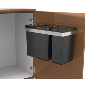   EKOTECH beépíthető hulladékgyűjtő belt 60 - 1x15 liter+1x7 liter