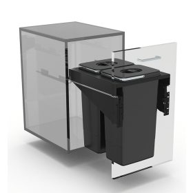   EKOTECH beépíthető hulladékgyűjtő front 45 - 2x26 liter