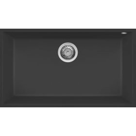   ELLECI mosogatótálca quadra 130 g40 nero munkalap alá szerelhető