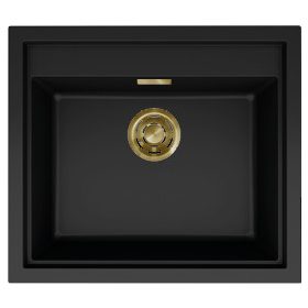   ELLECI mosogatótálca sintesi 105 k86 black arany tartozékokkal