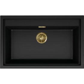   ELLECI mosogatótálca sintesi 130 k86 black arany tartozékokkal