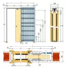 ECLISSE LUCE UNICO egyszárnyú tolóajtó kőműves falhoz 15 cm-es falvastagsághoz (60×200 cm)