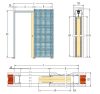 ECLISSE SYNTESIS LINE egyszárnyú tolóajtó kőműves falhoz 15 cm-es falvastagsághoz (60×200 cm)