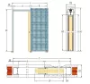 ECLISSE SYNTESIS LINE egyszárnyú tolóajtó kőműves falhoz 11 cm-es falvastagsághoz (60×200 cm)