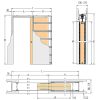 ECLISSE SYNTESIS LINE egyszárnyú tolóajtó gipszkarton falhoz 12,5 cm-es falvastagsághoz (60×200 cm)