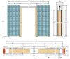 ECLISSE SYNTESIS LINE ESTENSIONE kétszárnyú tolóajtó kőműves falhoz 11 cm-es falvastagsághoz (70×200 cm)