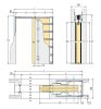 ECLISSE SYNTESIS LUCE egyszárnyú tolóajtó gipszkarton falhoz 15 cm-es falvastagsághoz (100×200 cm)