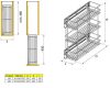 Oldallapra szerelhető fémrács 3 polc - 110 mm