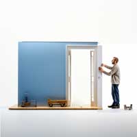 Tolóajtó szerkezet