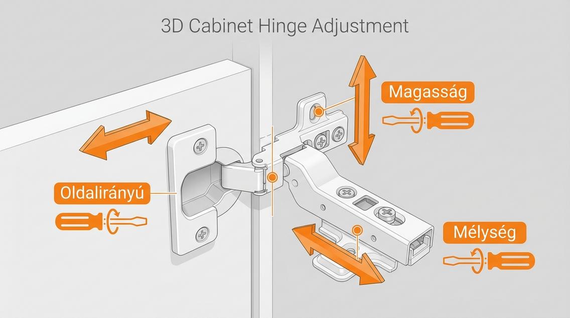 A Kivetőpánt 3D Beállítási Lehetőségei