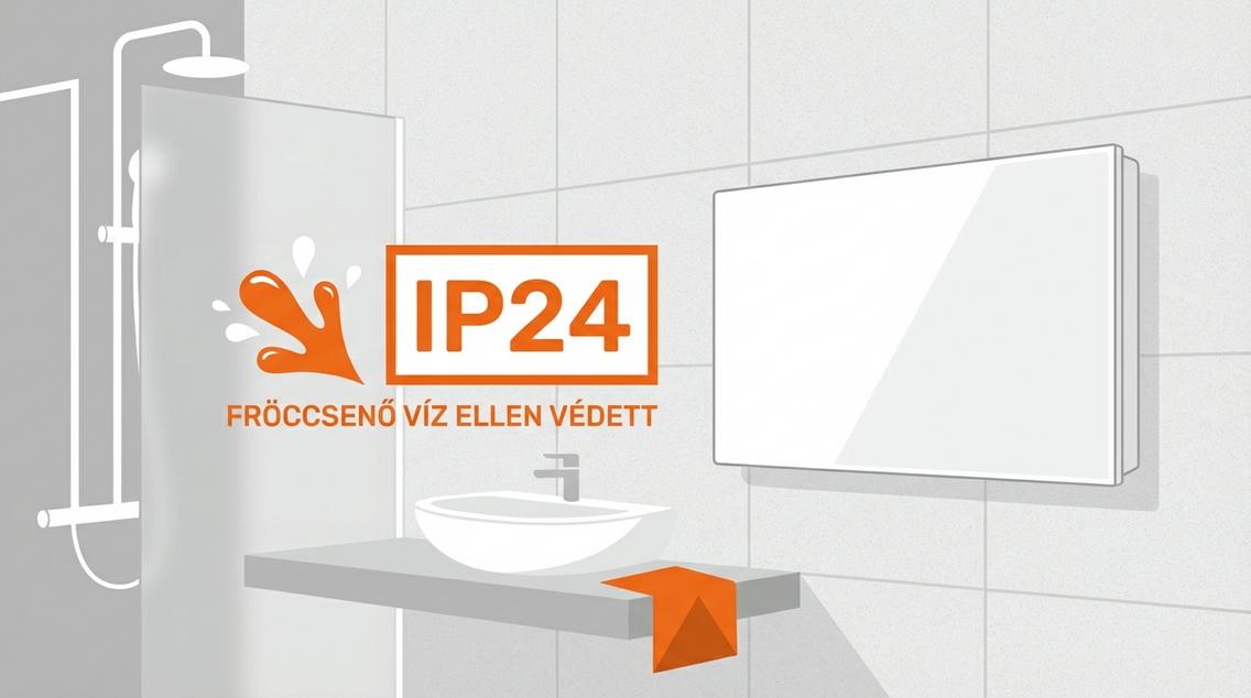 Biztonságos fűtés a fürdőszobában: IP védettség